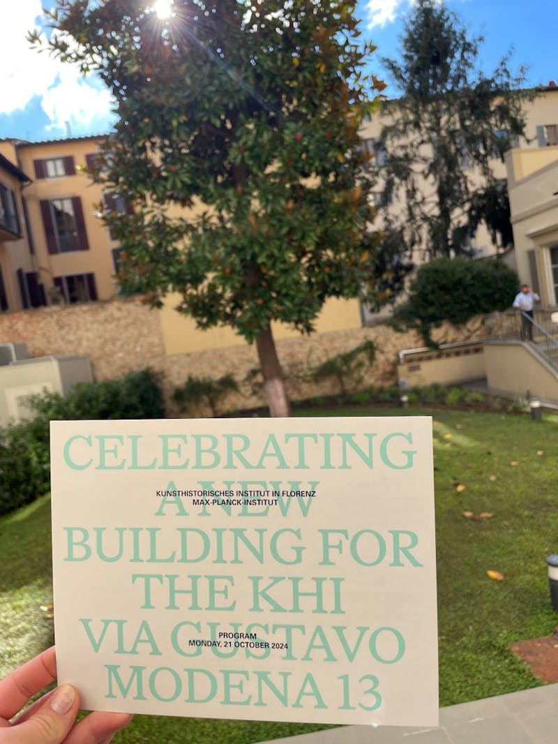 Programmheft der Eröffnungsveranstaltung des Kunsthistorischen Instituts in Florenz | ©MPF/KT Programmheft der Eröffnungsveranstaltung des Kunsthistorischen Instituts in Florenz