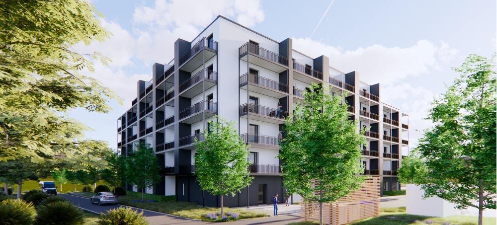 Visualisierung des geplanten Baus in Göttingen. Entwurf GOLDBECK