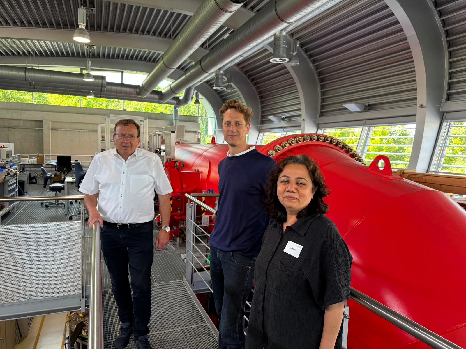 Prof. Dr. Eberhard Bodenschatz, Andreas Reiser und Diksha Dani