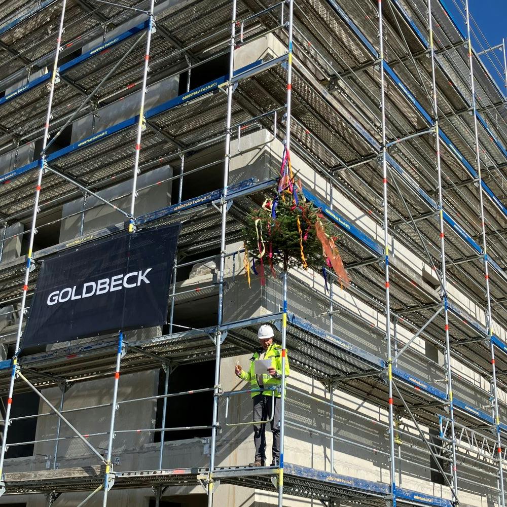 Die Außenansicht des Gebäudes, das in Göttingen gebaut wird | ©MPF Die Außenansicht des Gebäudes, das in Göttingen gebaut wird
