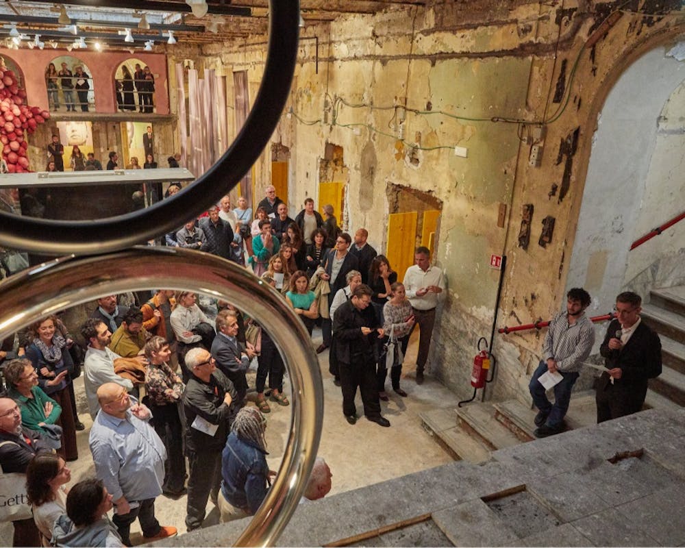 ehem. Disco Via Gregoriana 9 in Rom - vor den Umbaumaßnahmen für die Max-Planck-Gesellschaft | ©Bibliotheca Hertziana/Enrico Fontolan Ausstellung "CHI ESCE ENTRA. A TRIBUTE EXHIBITION TO A DISAPPEARING BUILDING."