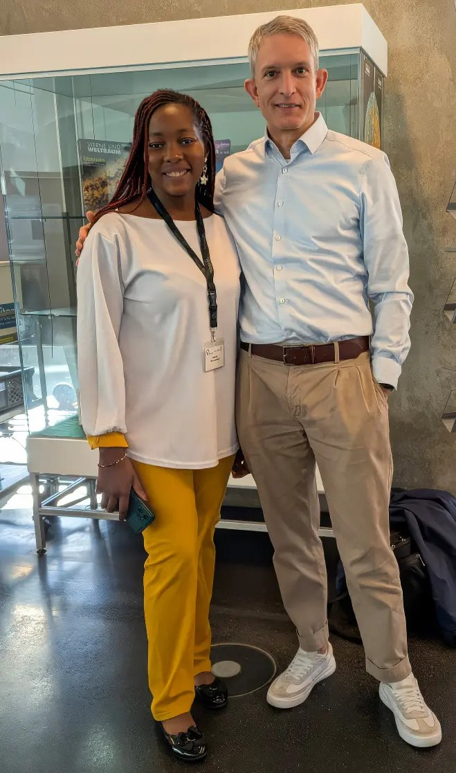 Saurelle Kenfack Tiofack&nbsp;und Mentor Alexander A. Auer, Forschungsgruppenleiter am MPI für Kohlenforschung