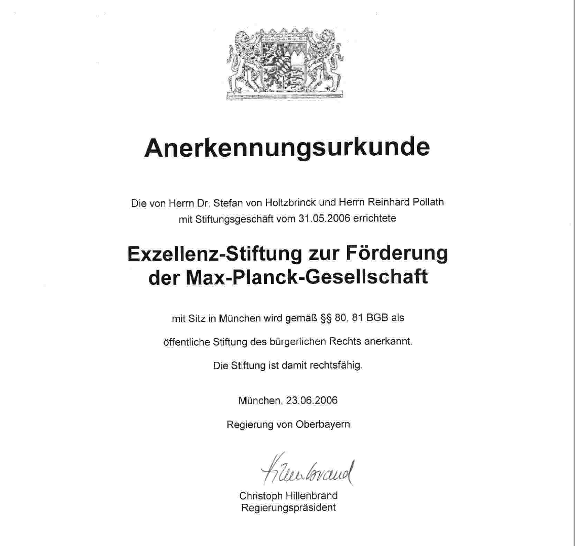 Anerkennungsurkunde