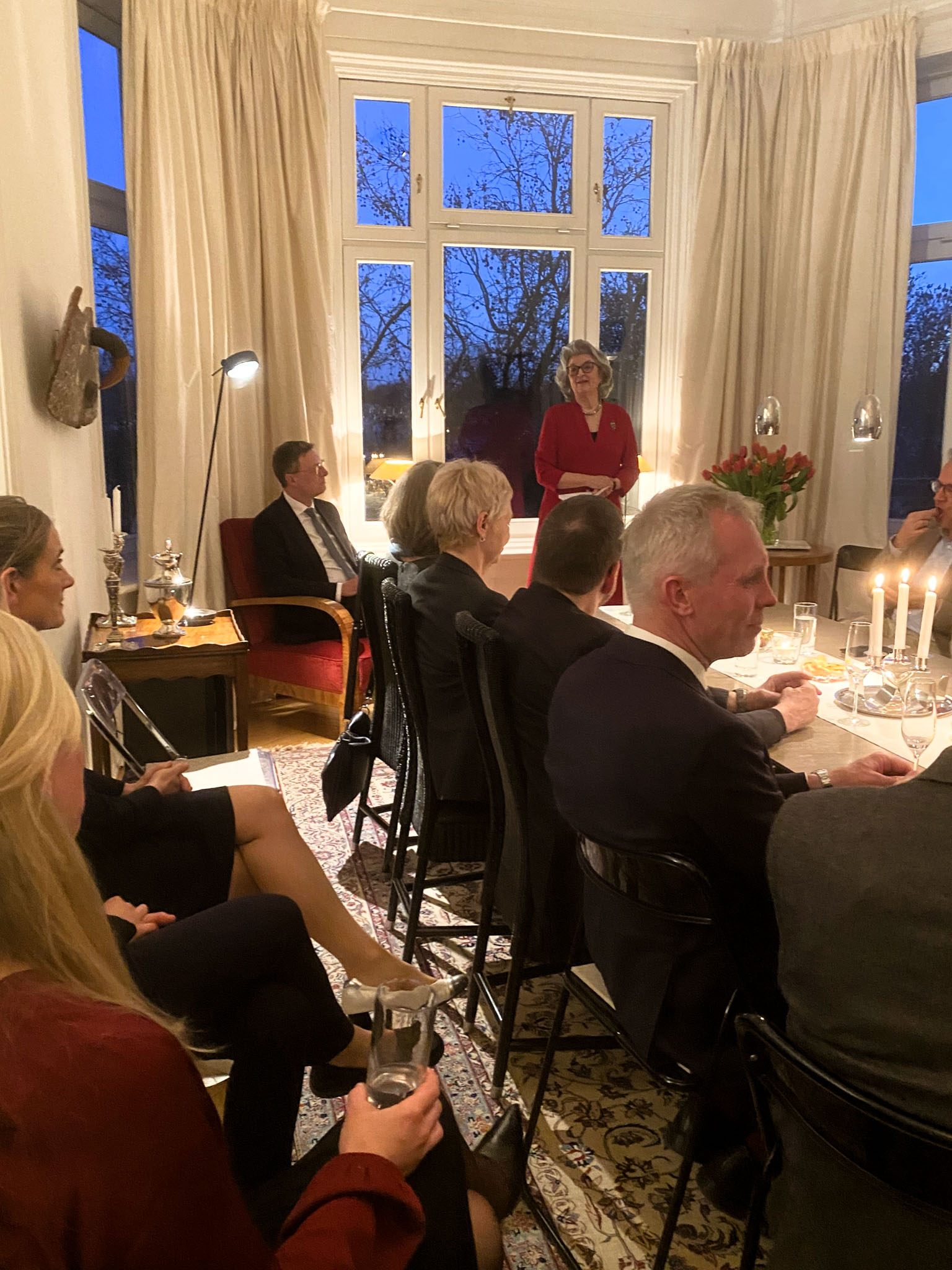 Veranstaltung bei Kuratorin Ulrike v. Sobbe privat - mit Präsident Patrick Cramer als Gastredner