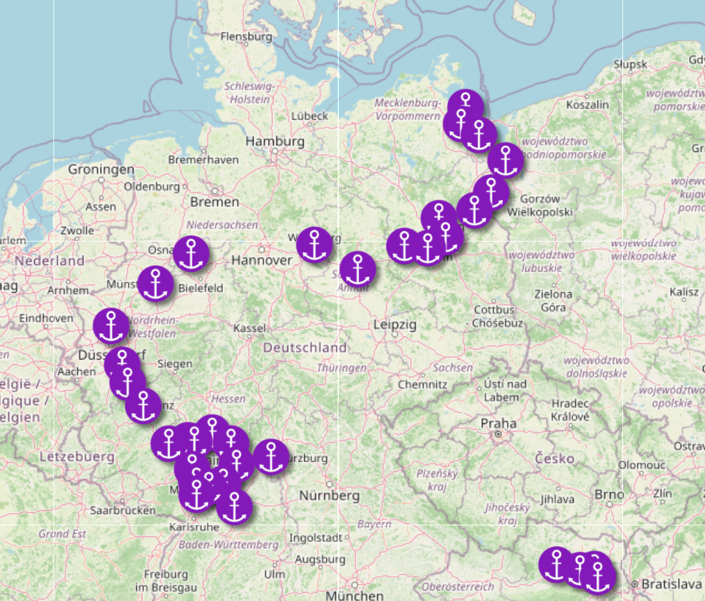 MS Wissenschaft Stationen