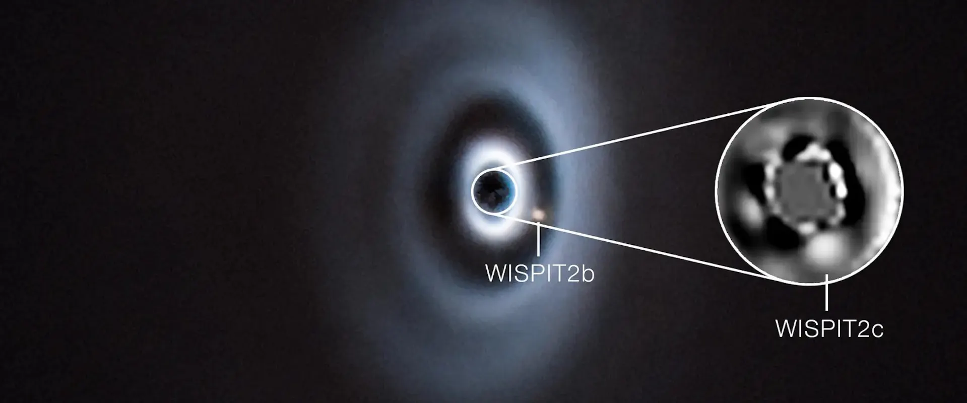 Aufnahme eines entstehenden Planetensystems um den Jungen Stern Wispit 2 | ©ESO/C. Lawlor, R. F. van Capelleveen et al. Aufnahme eines entstehenden Planetensystems um den Jungen Stern Wispit 2