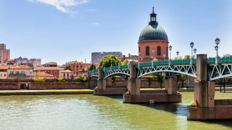 View of the city of Toulouse in the Gers, France