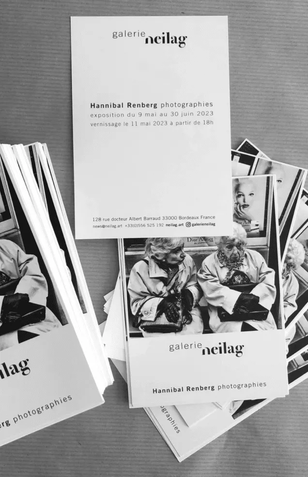 Flyer de l'exposition Hannibal Renberg avec la Galerie Neilag