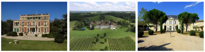 une sélection de propriétés de luxe, de châteaux et propriétés viticoles à vendre à Bordeaux et dans ses environs.