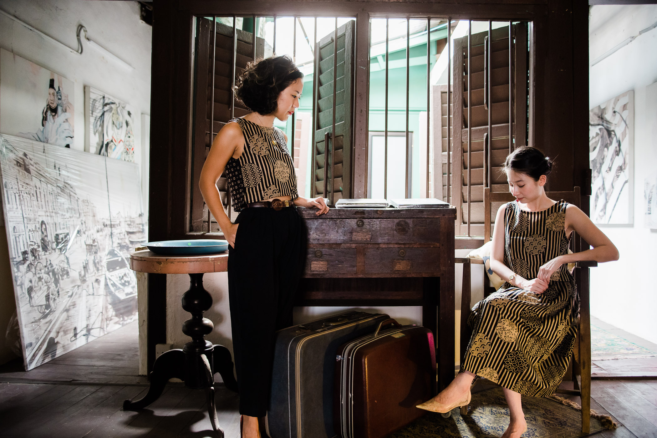 Product photography for betterthanblouses, models posing with btb