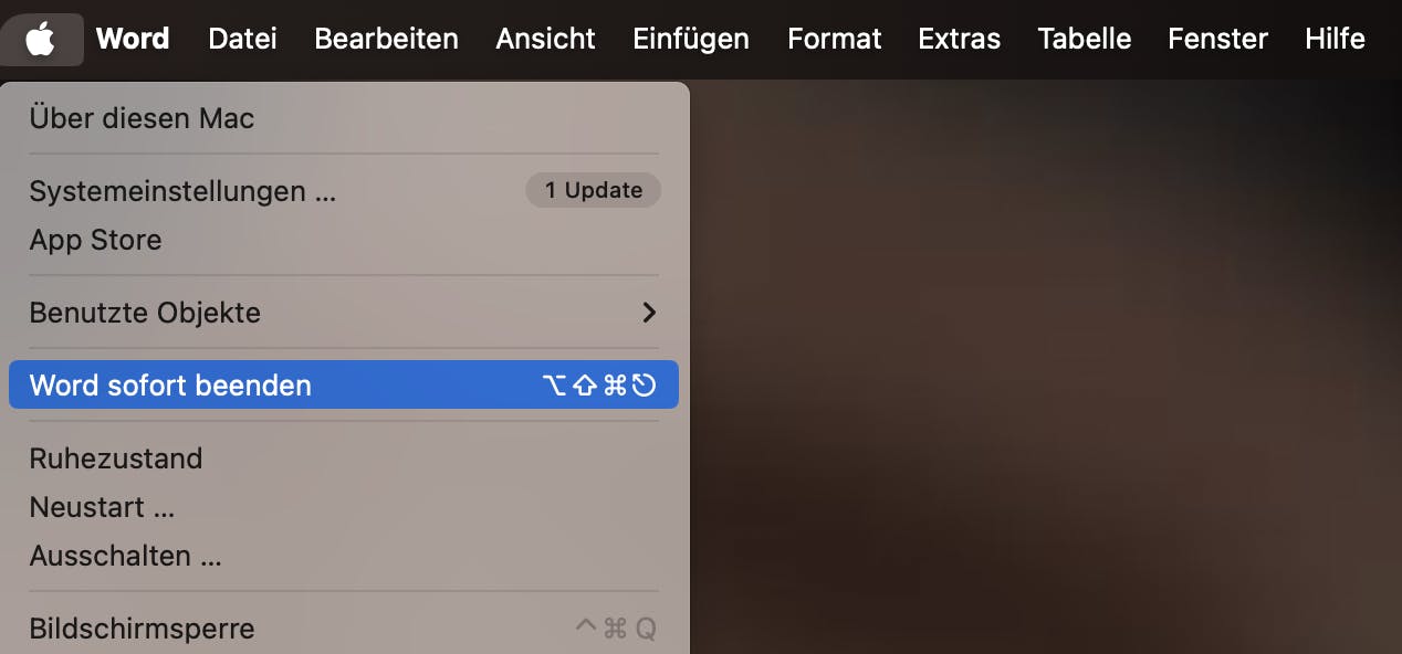 Mac Programm sofort beenden Tastenkombination und Shortcuts