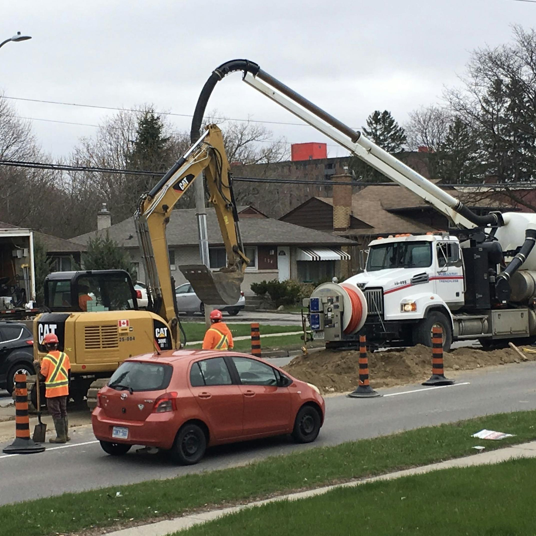 McGillivray team on site working with large machinery