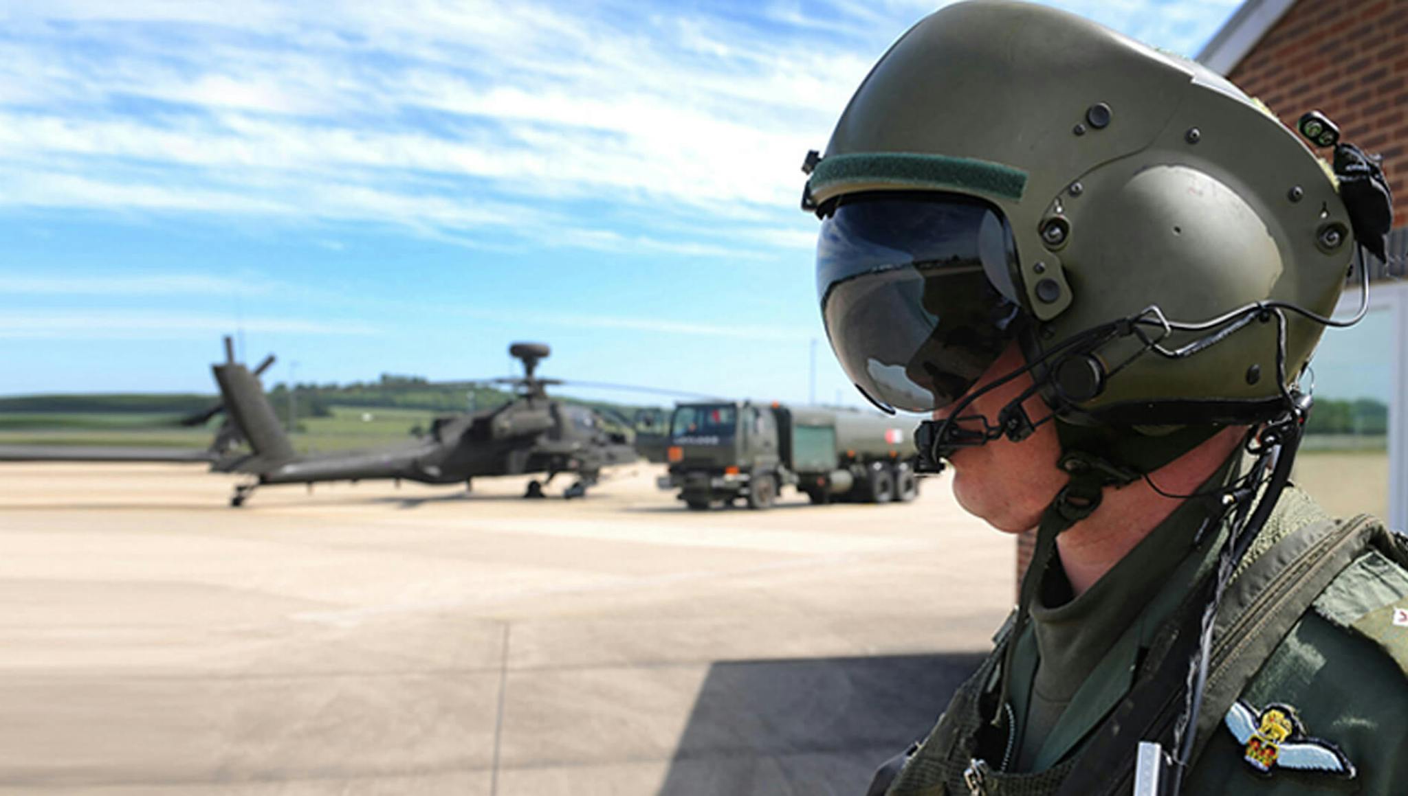 A man wearing a helmet.