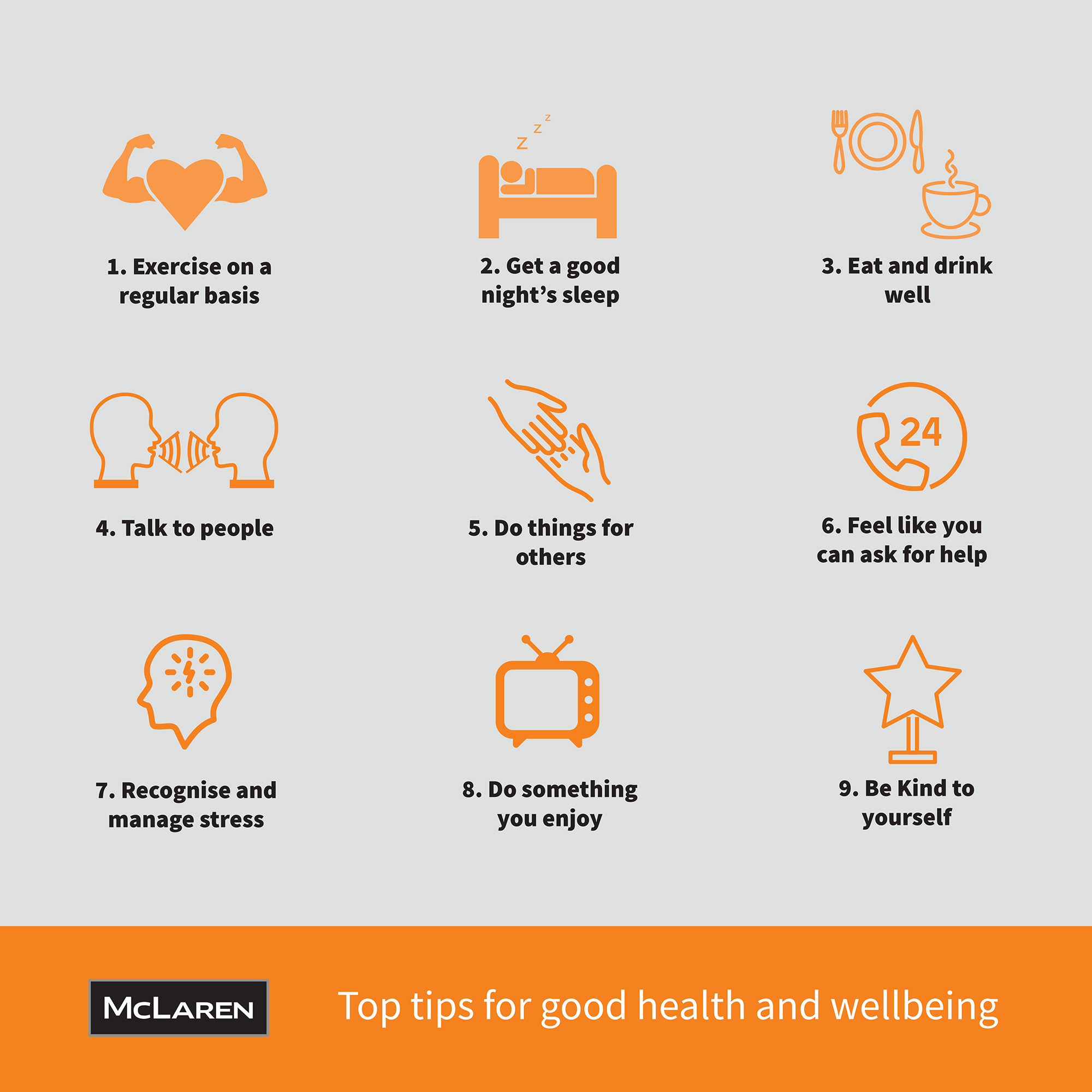 McLaren's top tips for health and wellbeing