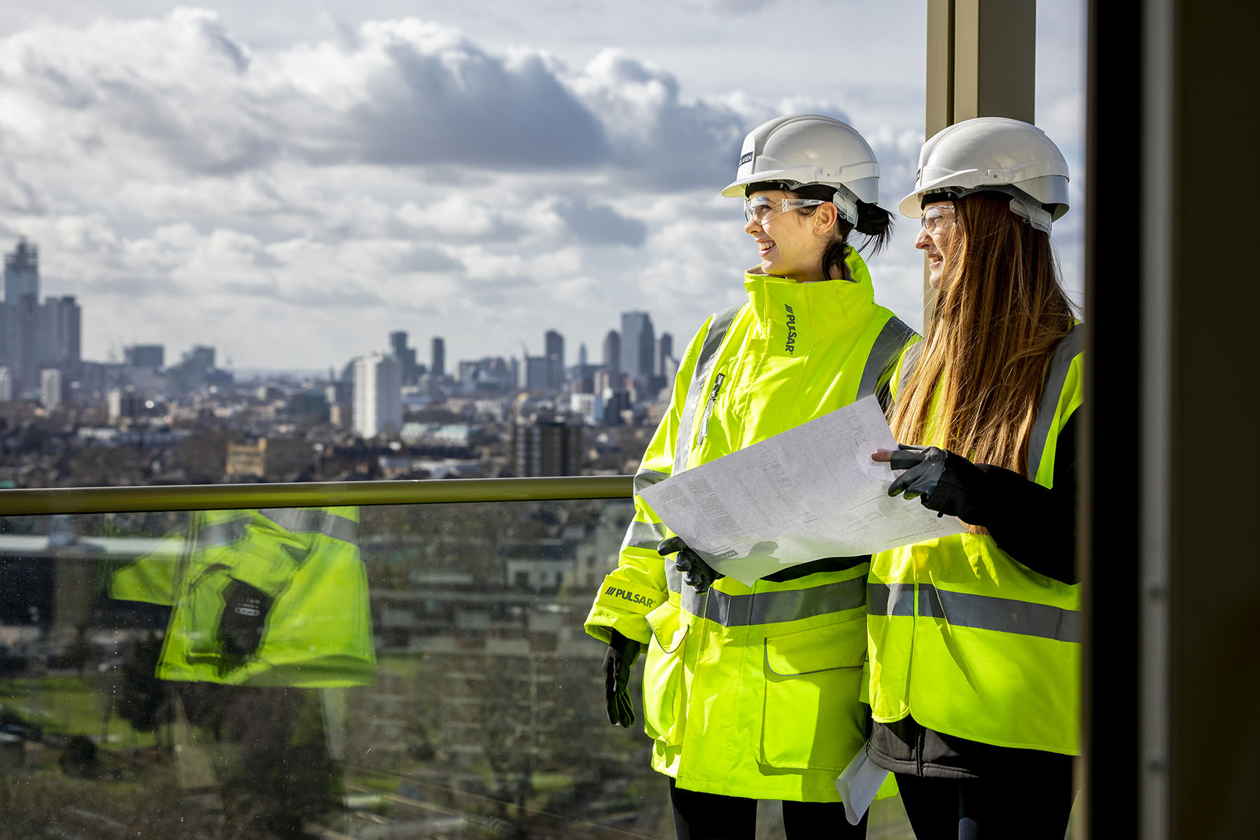 McLaren staff surveying development in full PPE