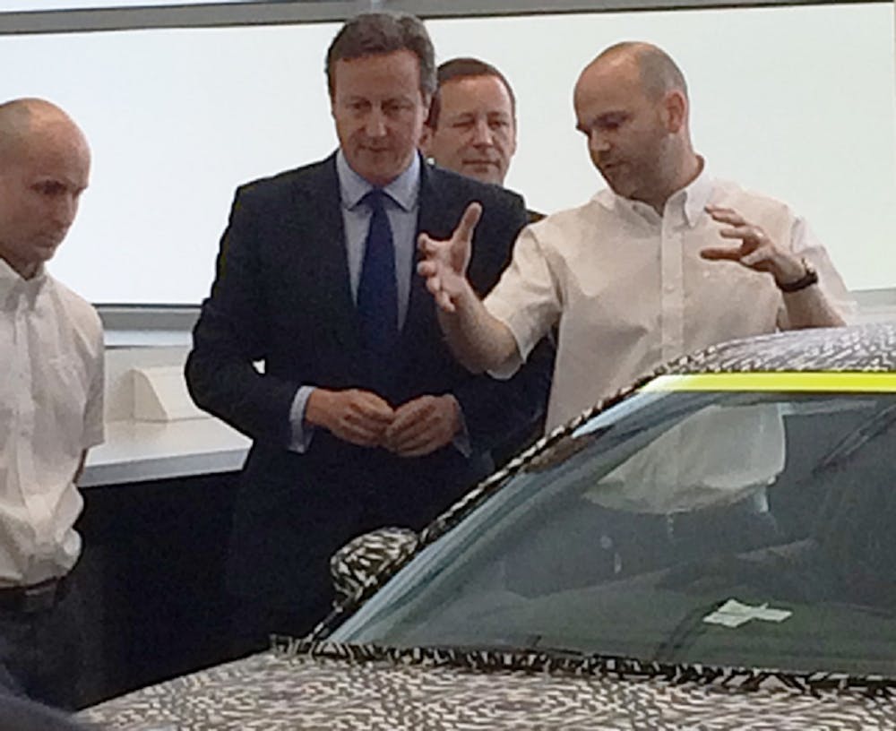David Cameron opens F1 production facility
