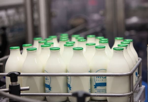 Glass milk bottle delivery