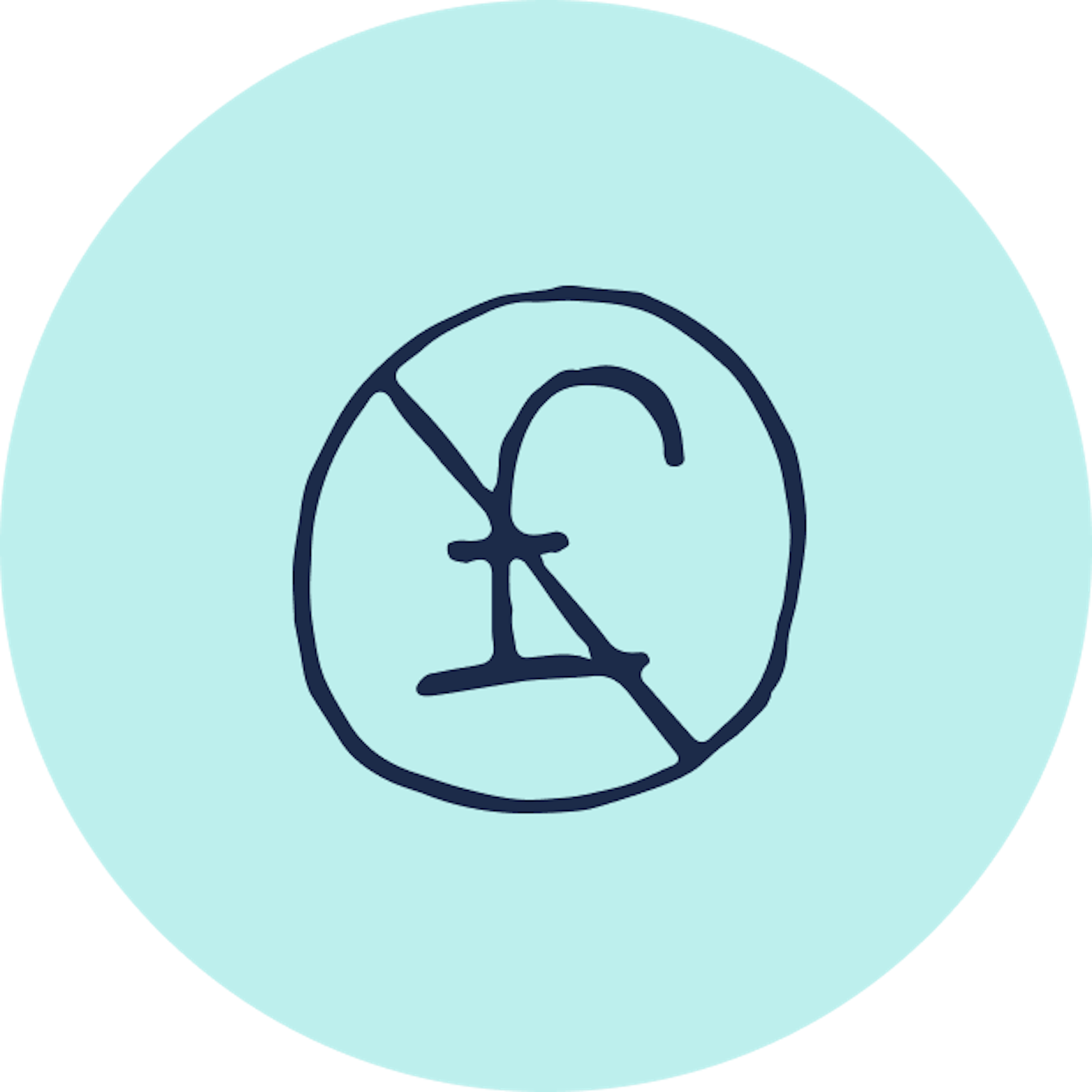 Blue Pound Sign