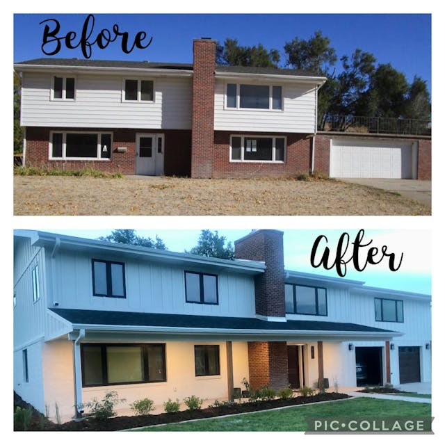 Before and after of remodeled home