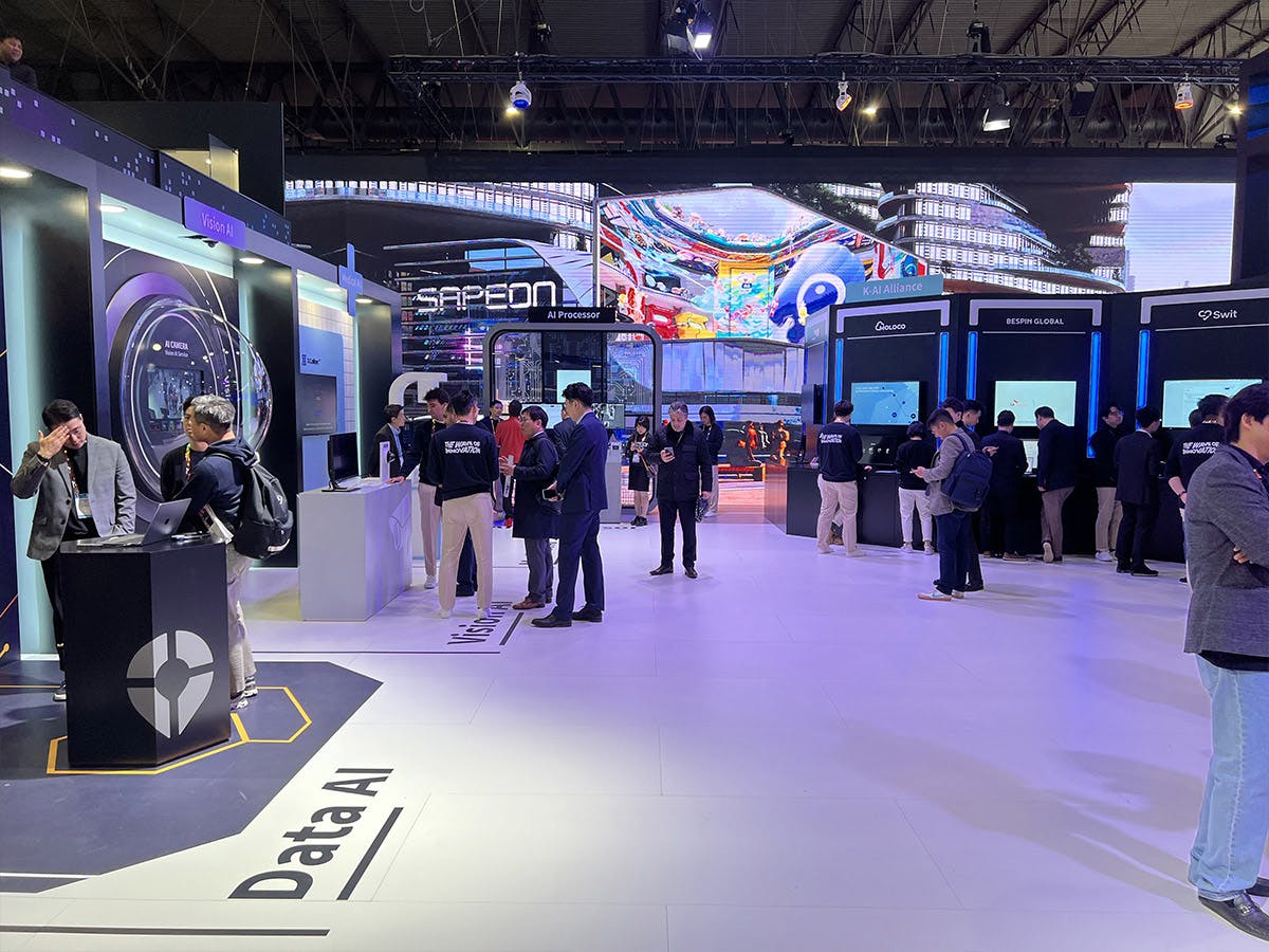 Der Telecom Messestand von MWC, gebaut von MDL expo.