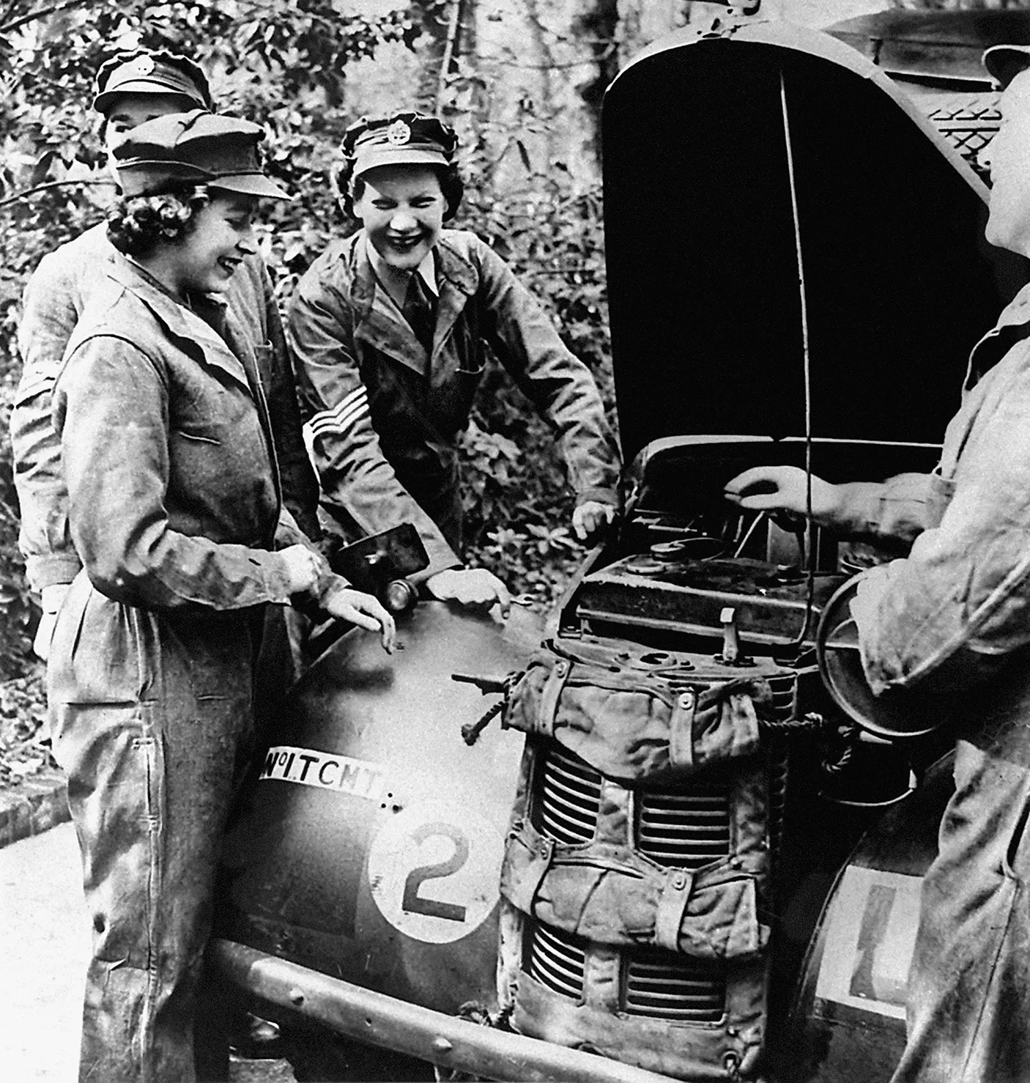 the queen working as a mechanic for the military