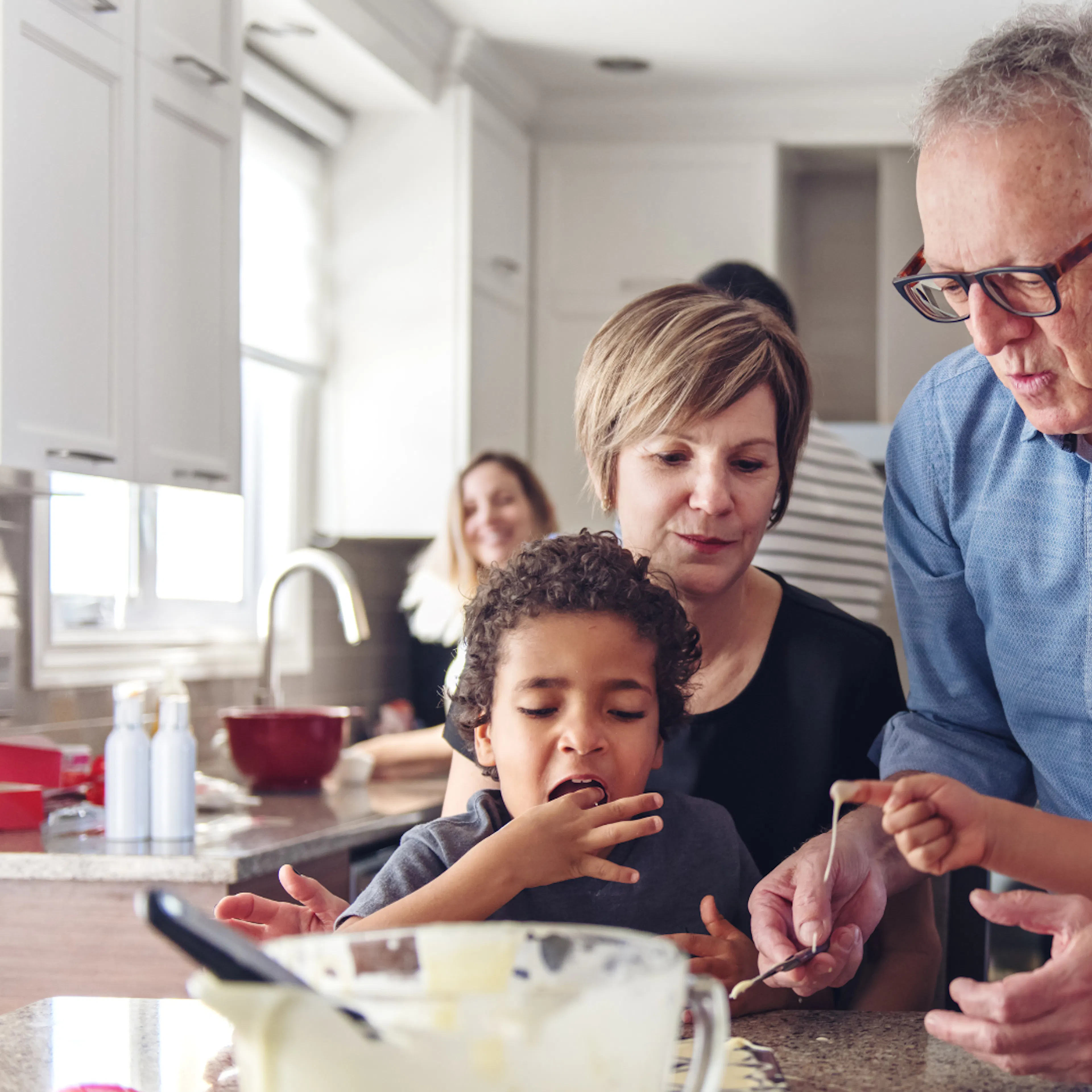 Grandparents with grandchildren