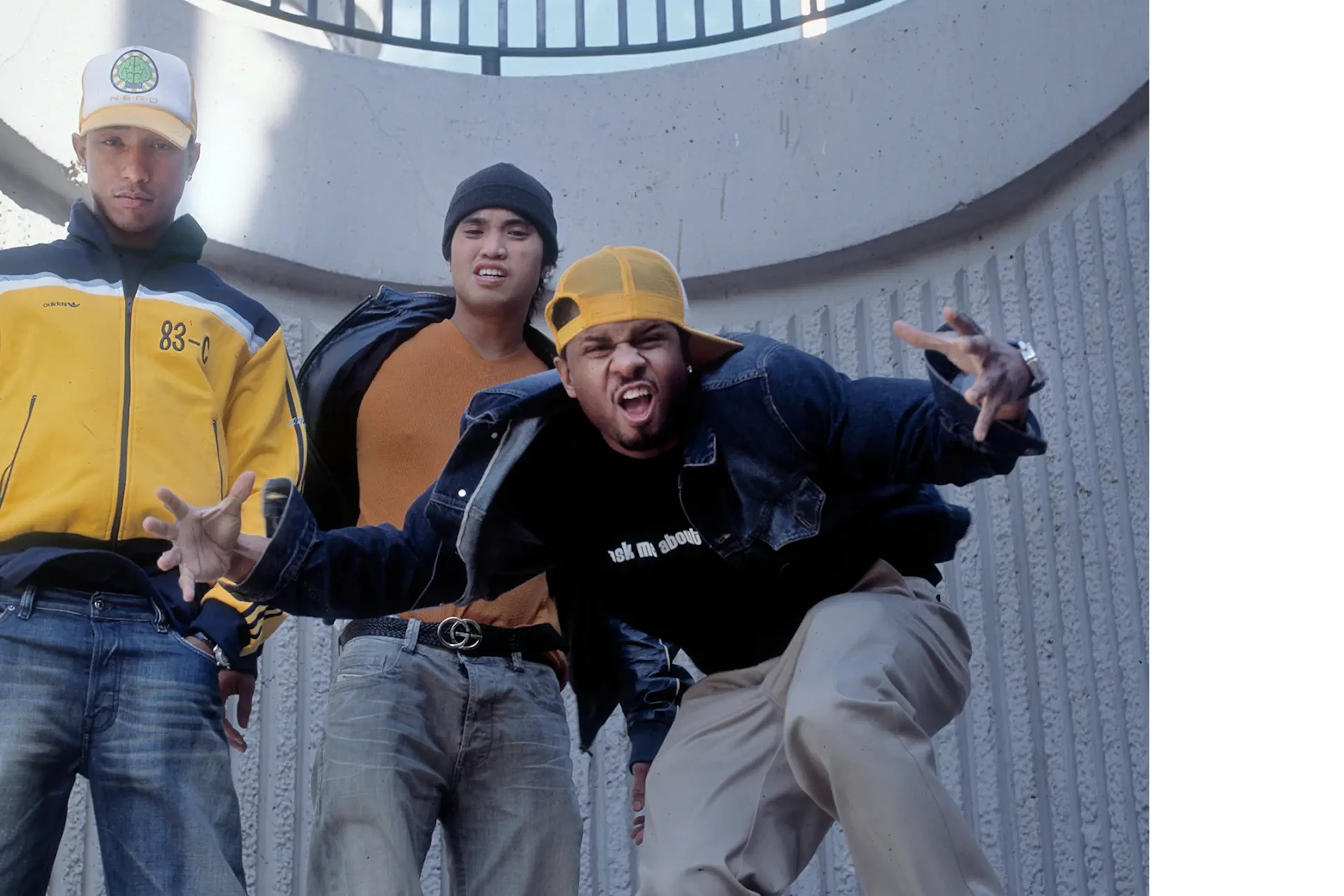 N.E.R.D in their 90's heyday featuring Pharrell Williams, Chad Hugo & Shay Haley