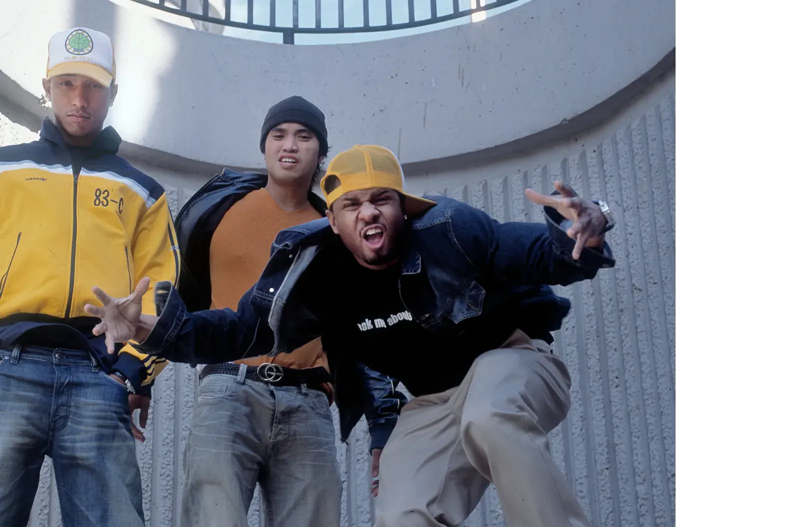 N.E.R.D in their 90's heyday featuring Pharrell Williams, Chad Hugo & Shay Haley