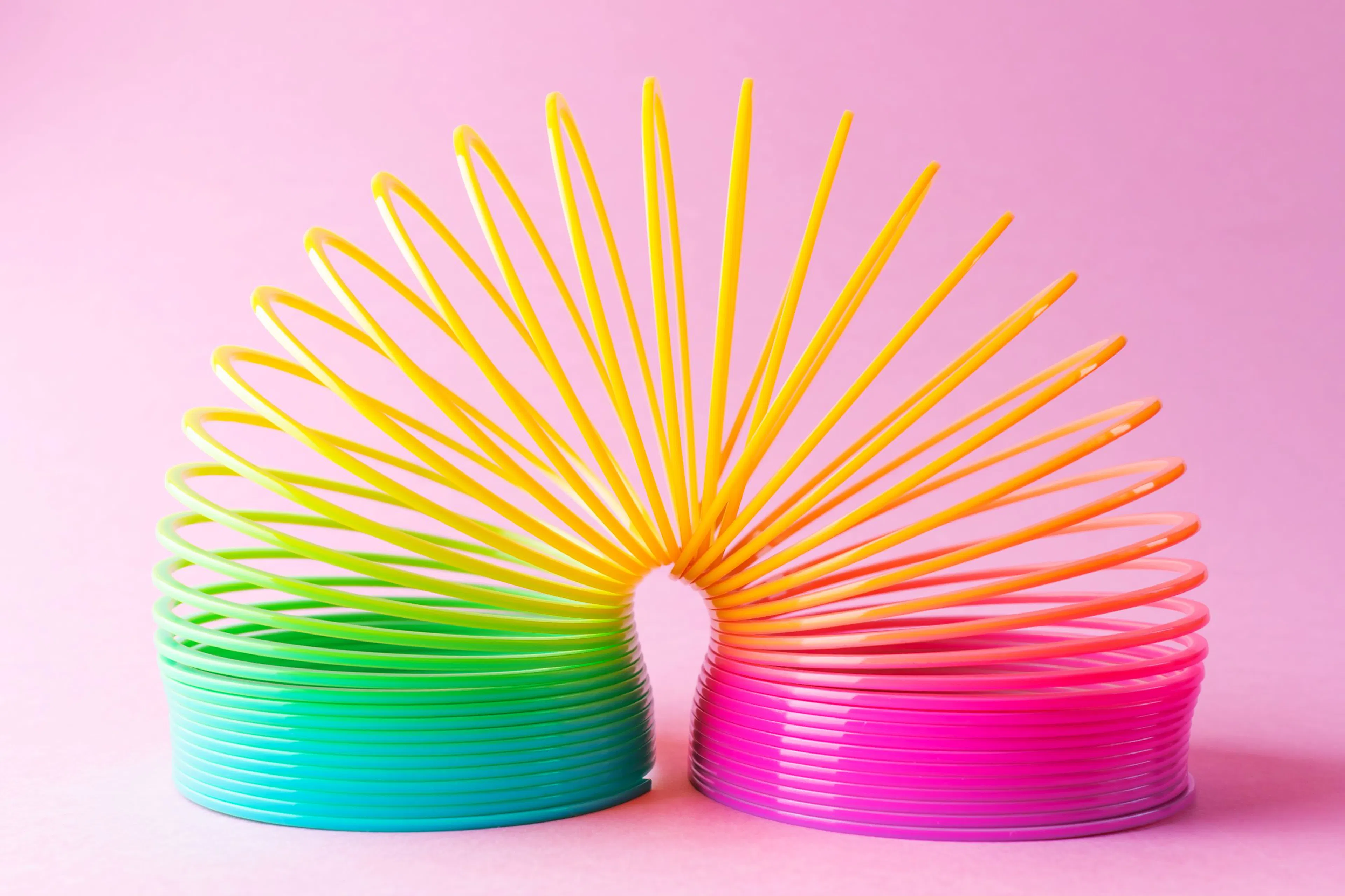 multi-colour ranbow spring in arch shape