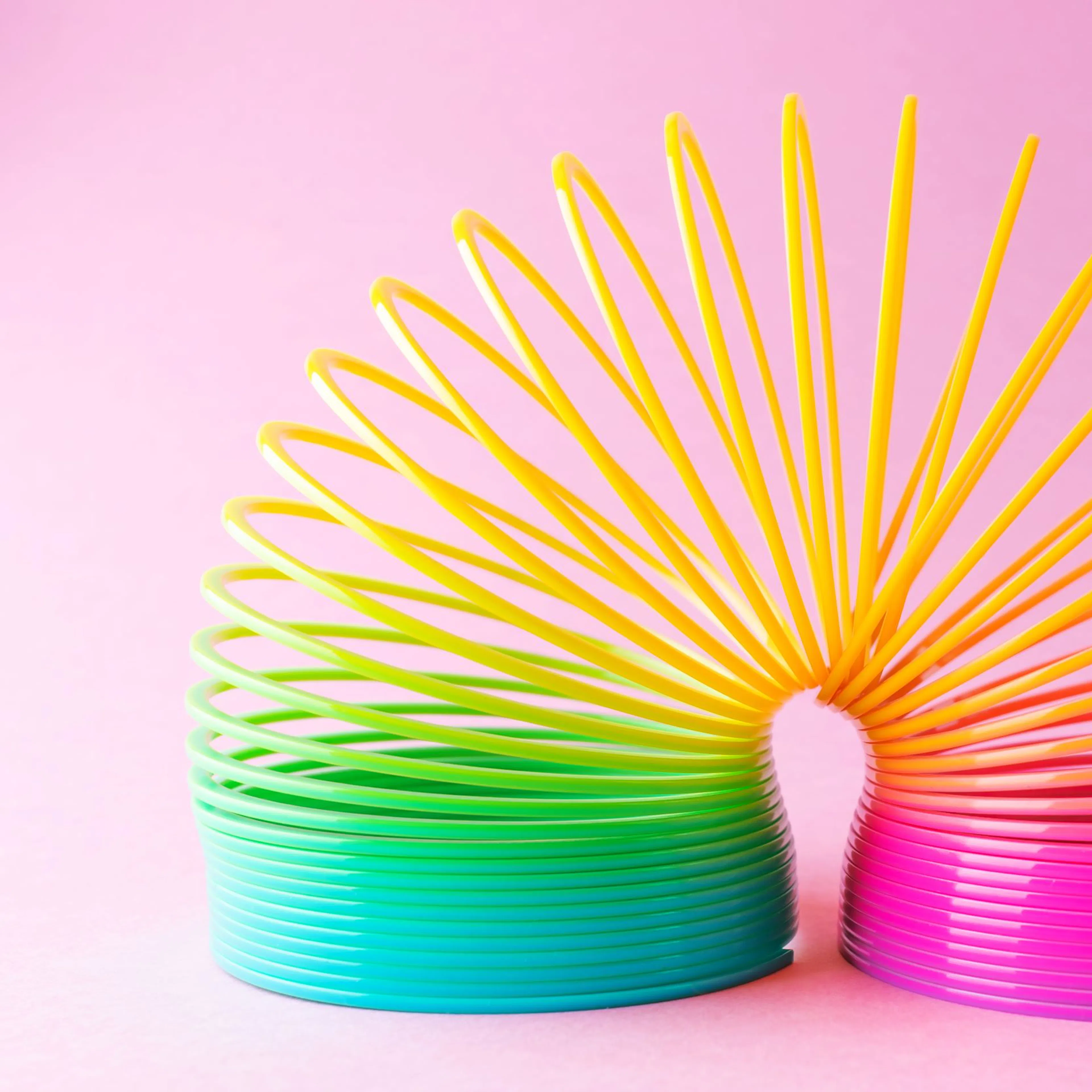 multi-colour ranbow spring in arch shape