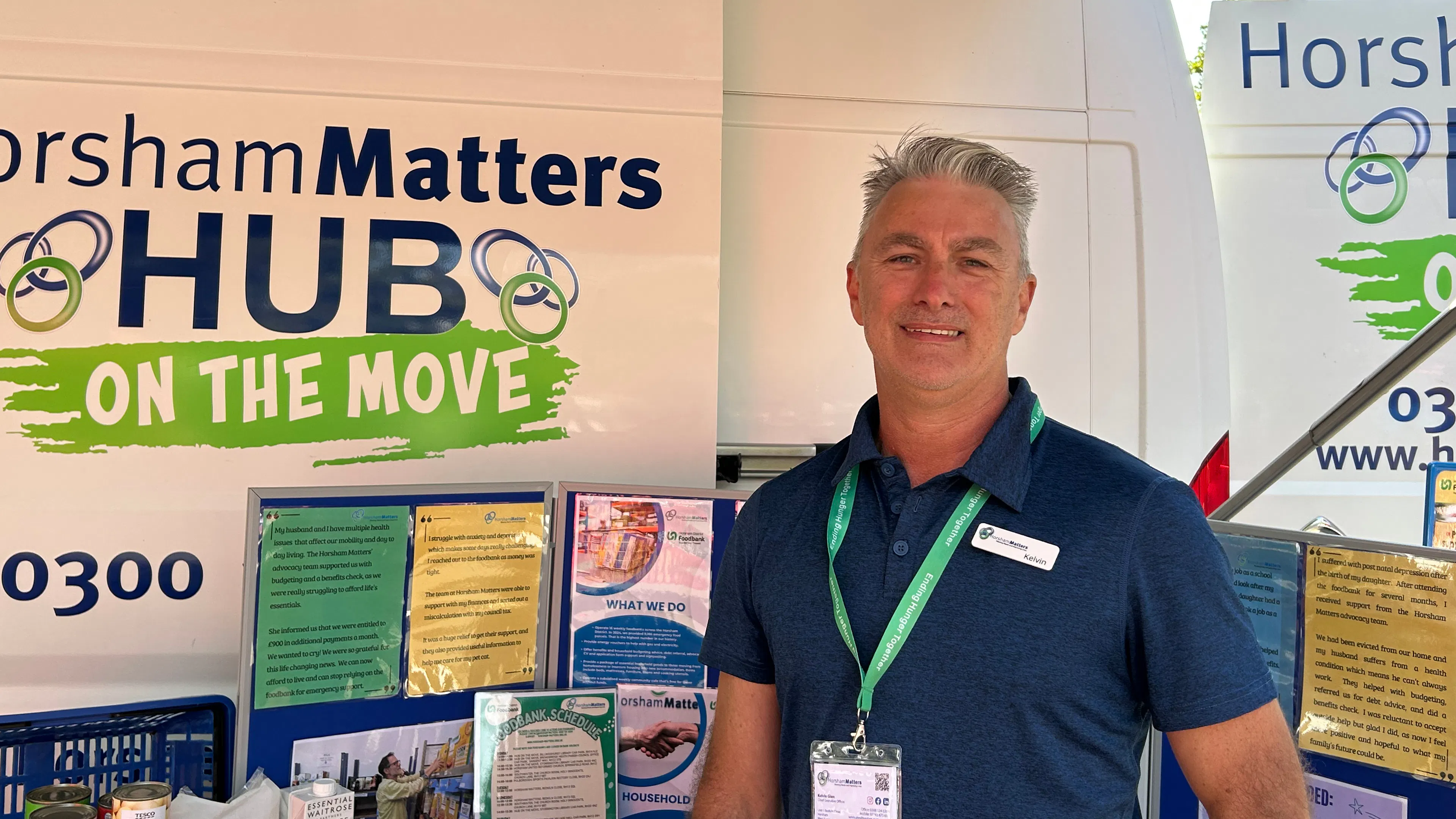 Portrait of Kelvin in front of mobile hub