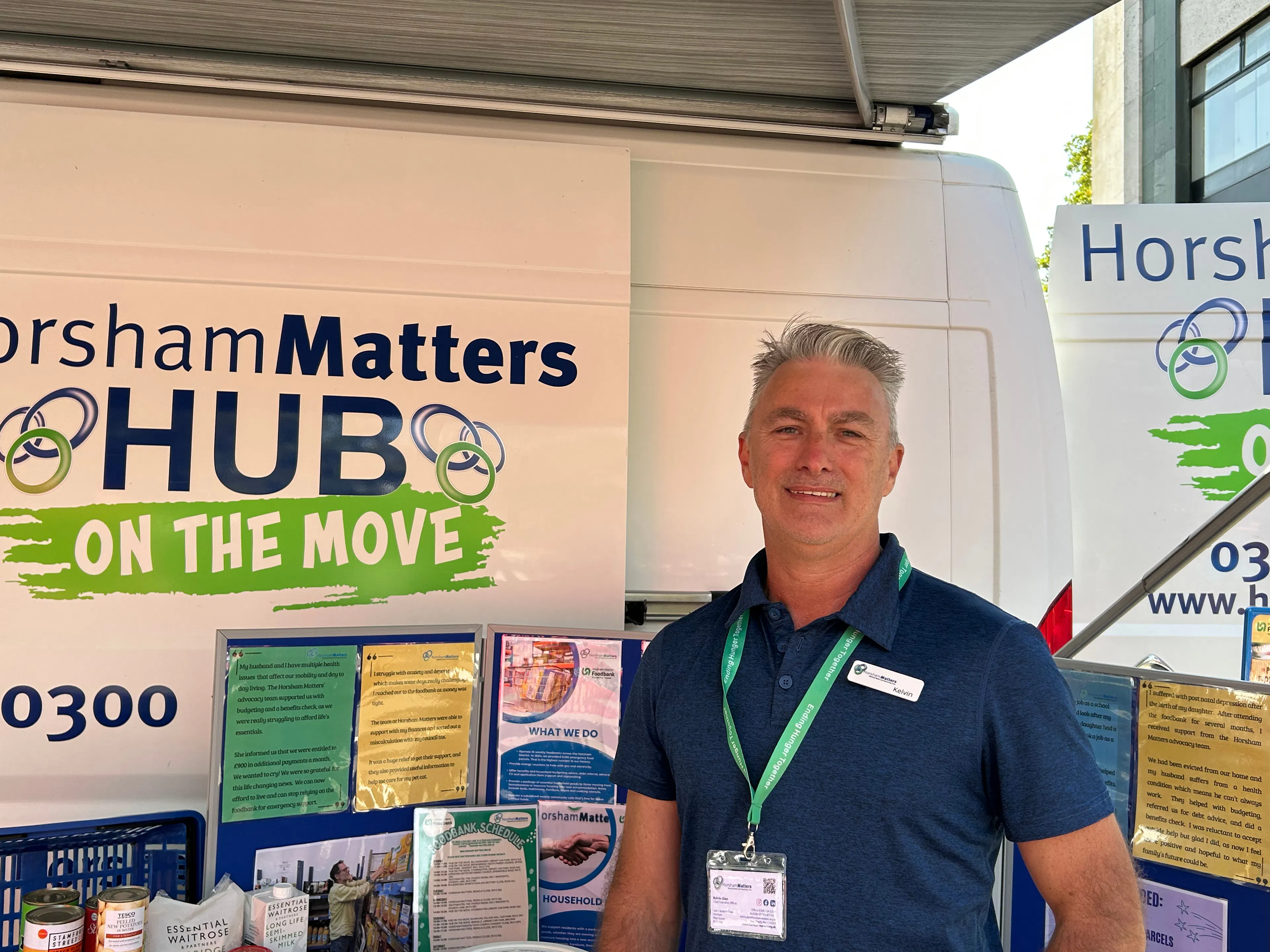 Portrait of Kelvin in front of mobile hub