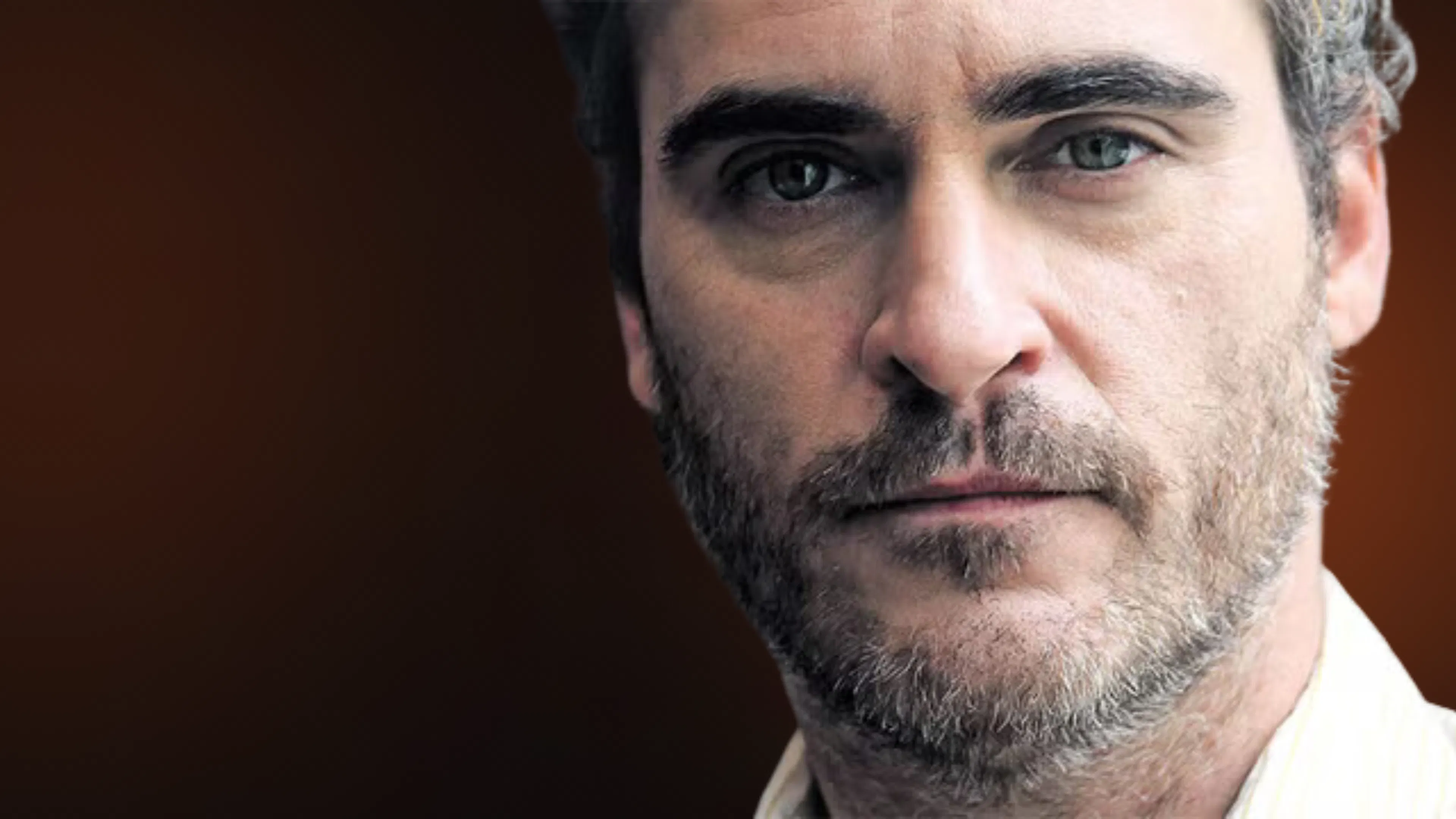 Joaquin Phoenix close-up of face