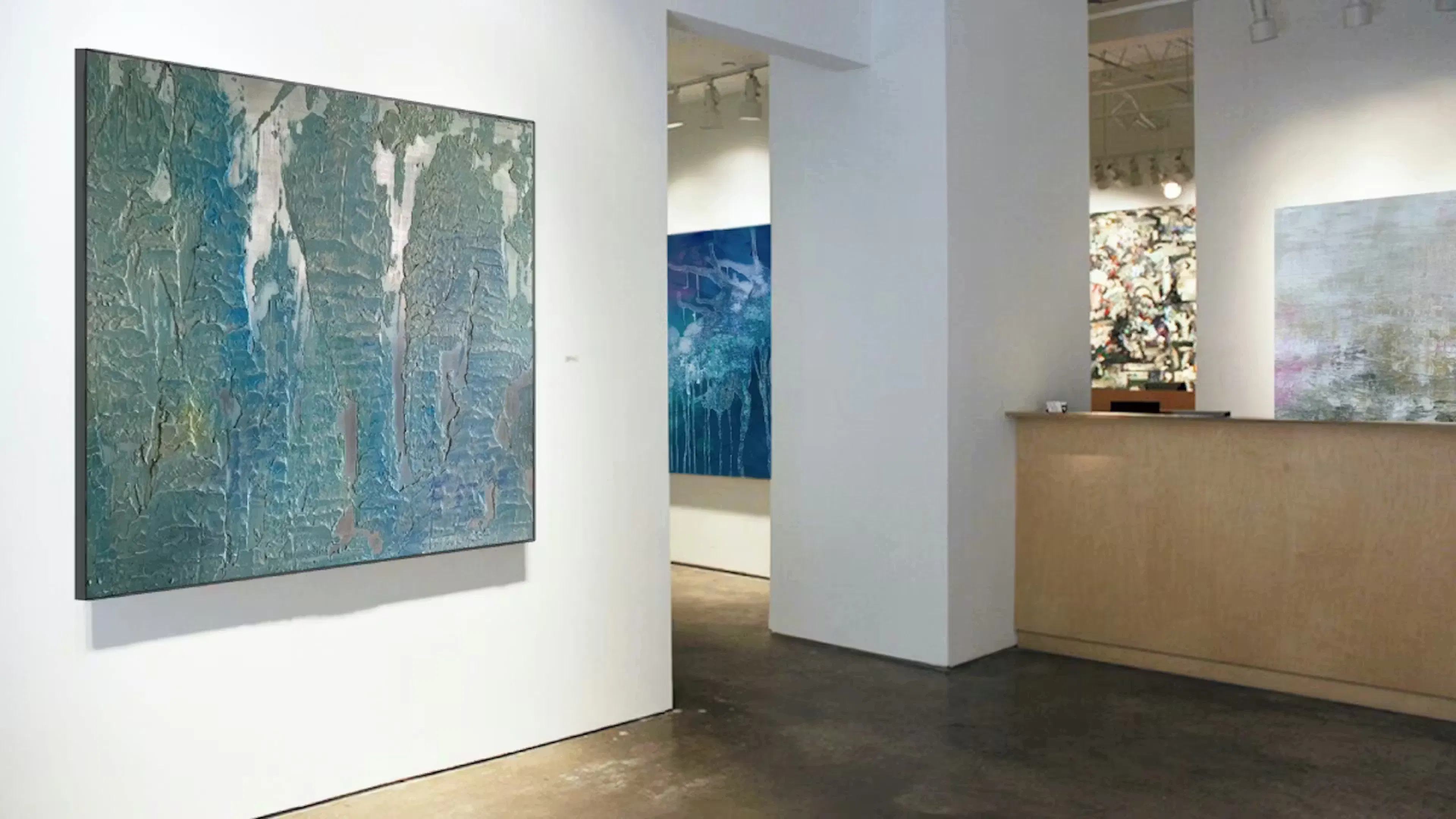 Stephen Charlton's works displayed.