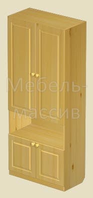 Шкаф с дверьми, нишей в центре