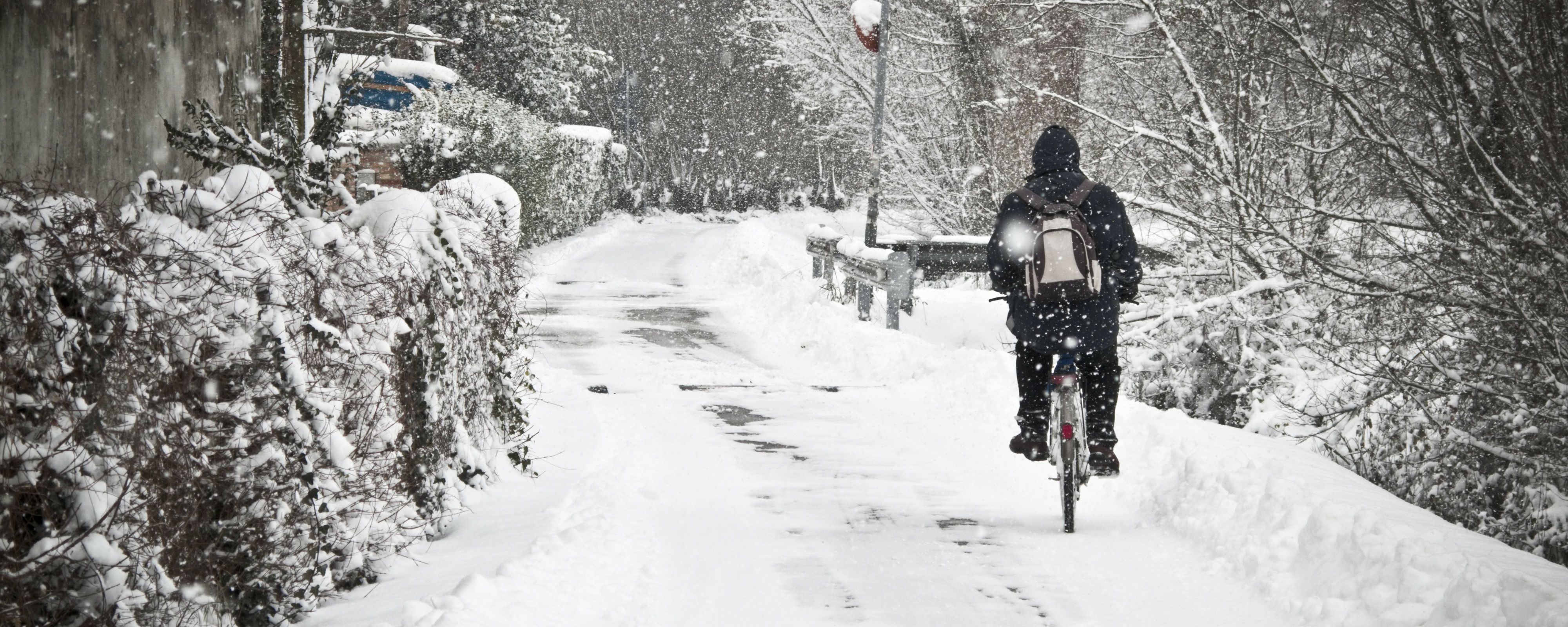 Riding bike best sale in snow