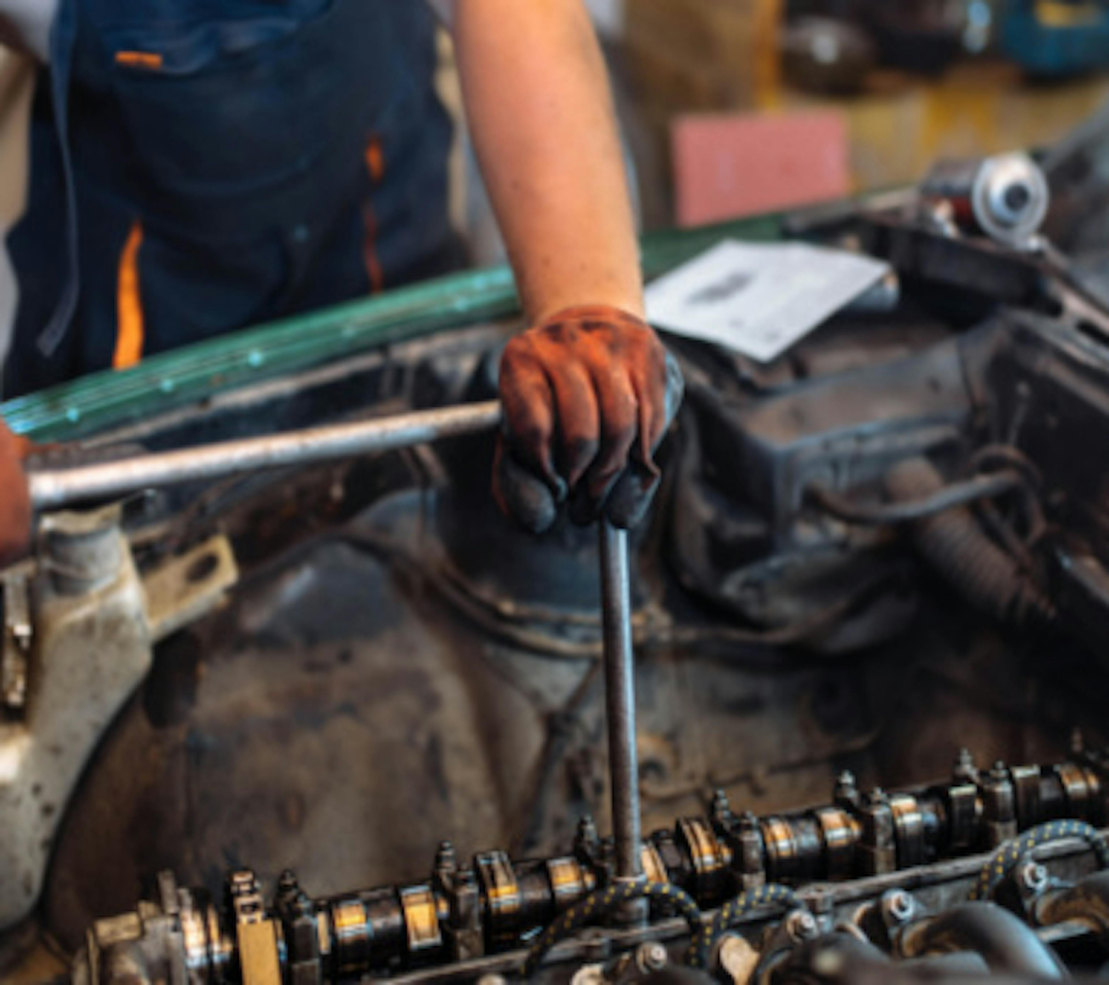 Camshaft removal in progress