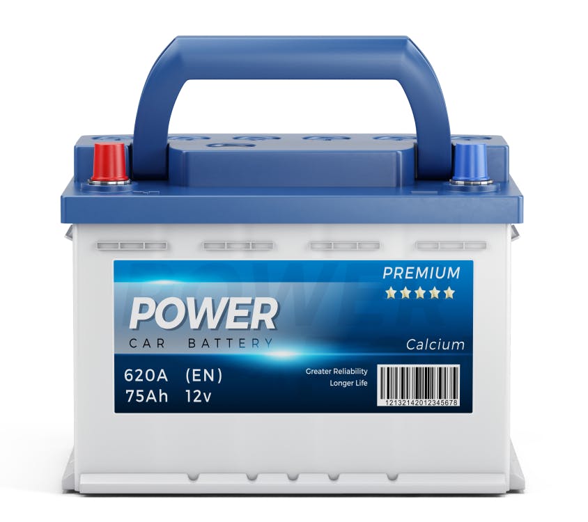 A typical car battery