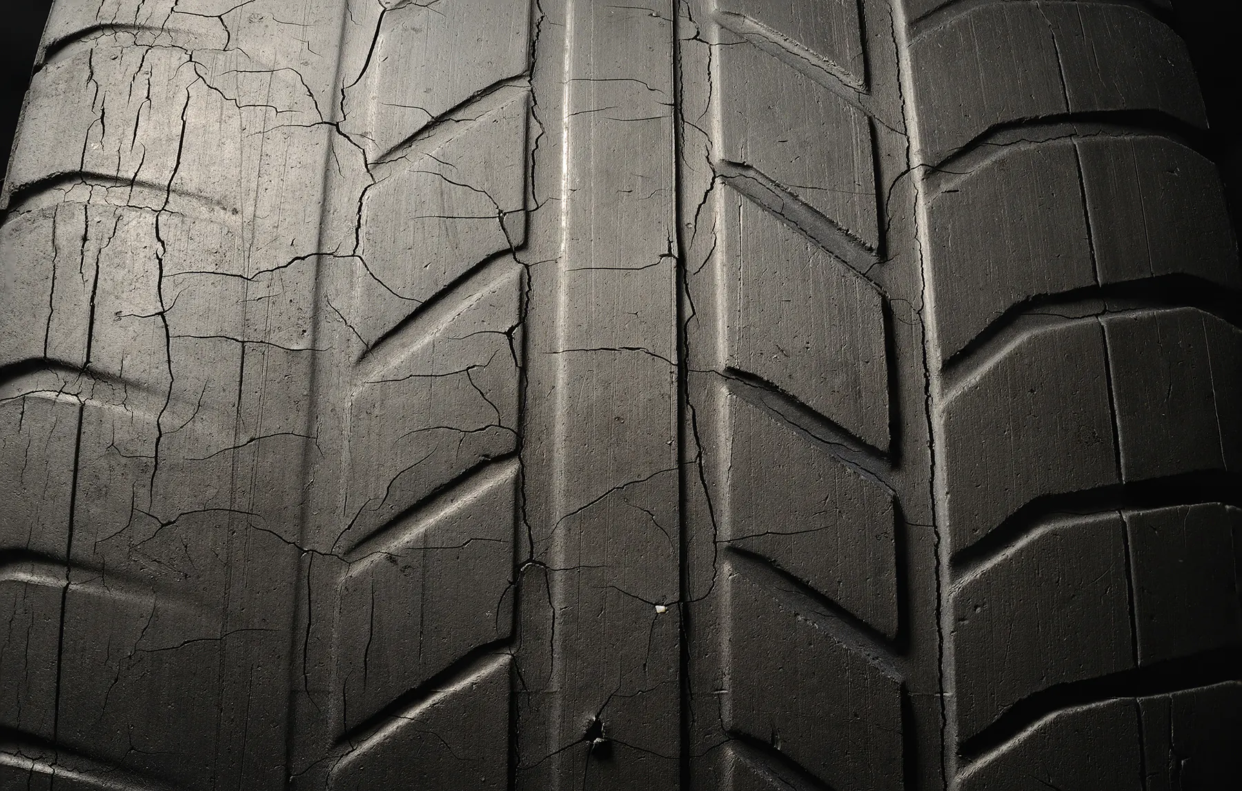 The tread of a car tyre