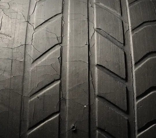 The tread of a car tyre