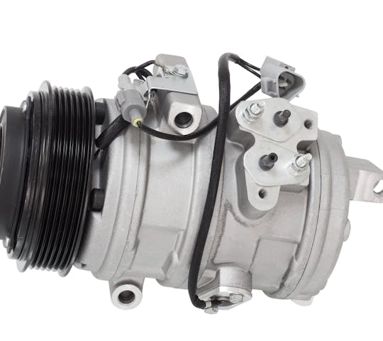 What is a variable displacement air-conditioning compressor?