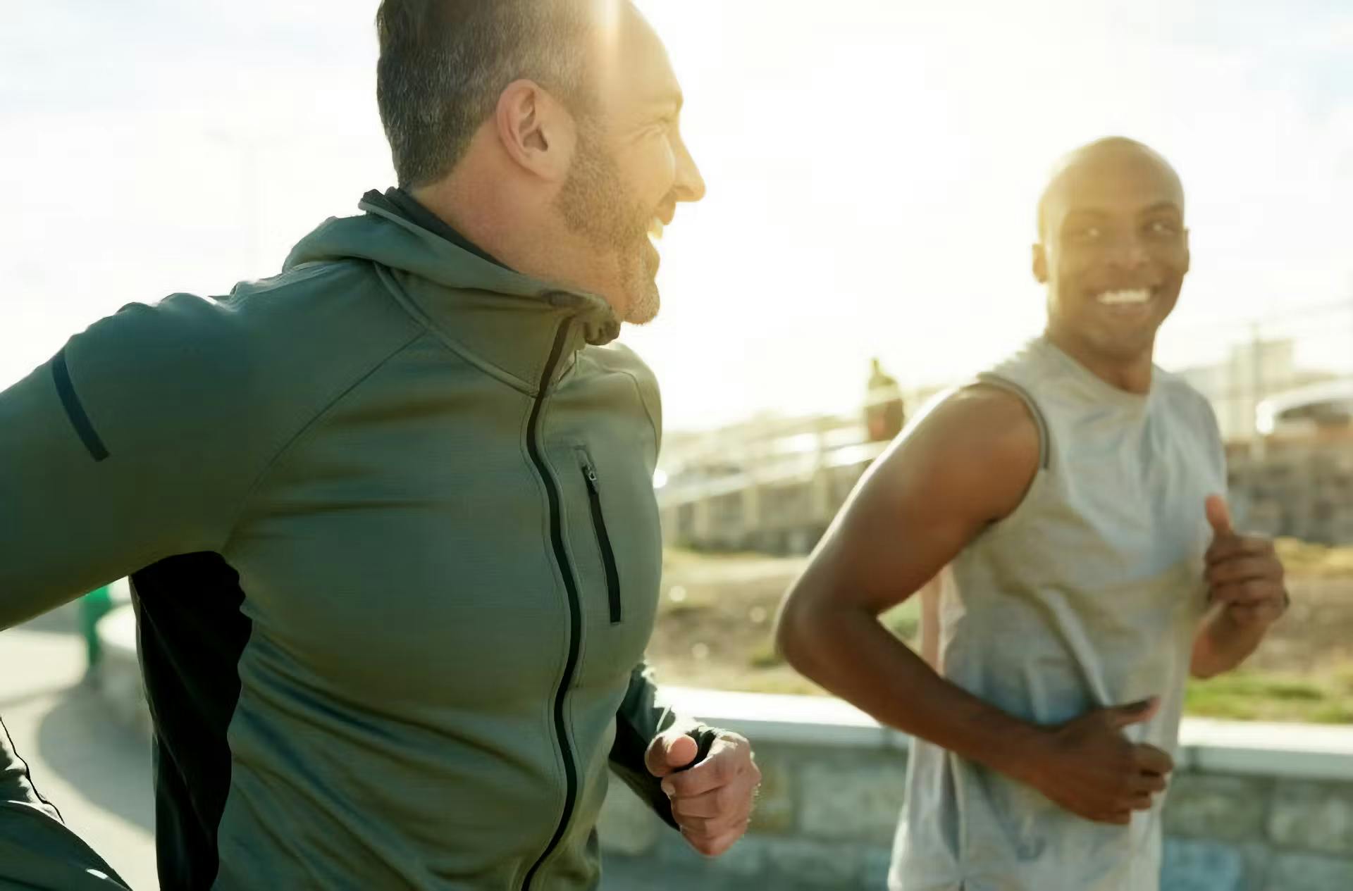 Two men out for a run