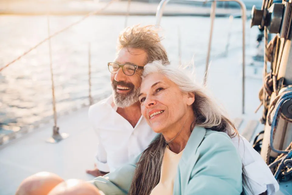 Man and woman on a yacht