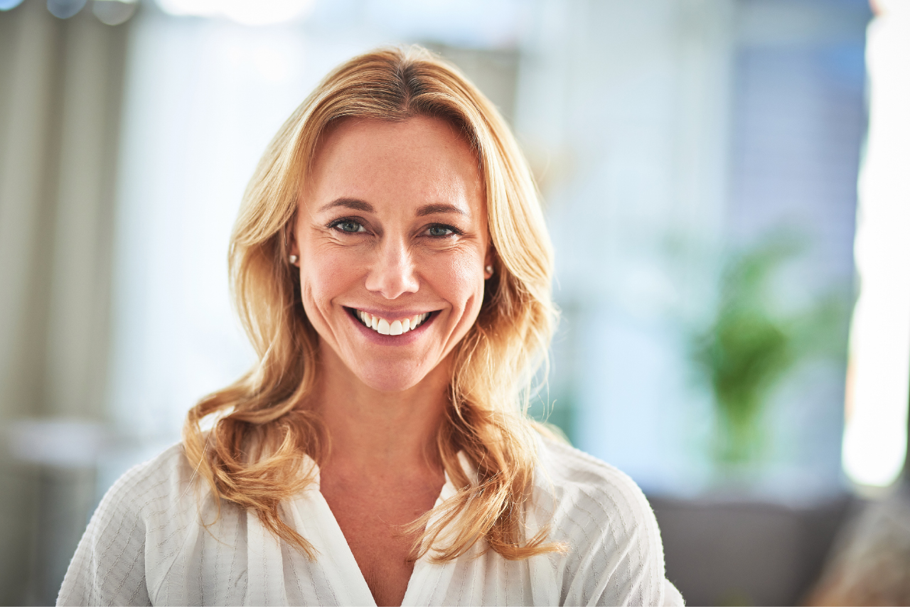 Woman smiling
