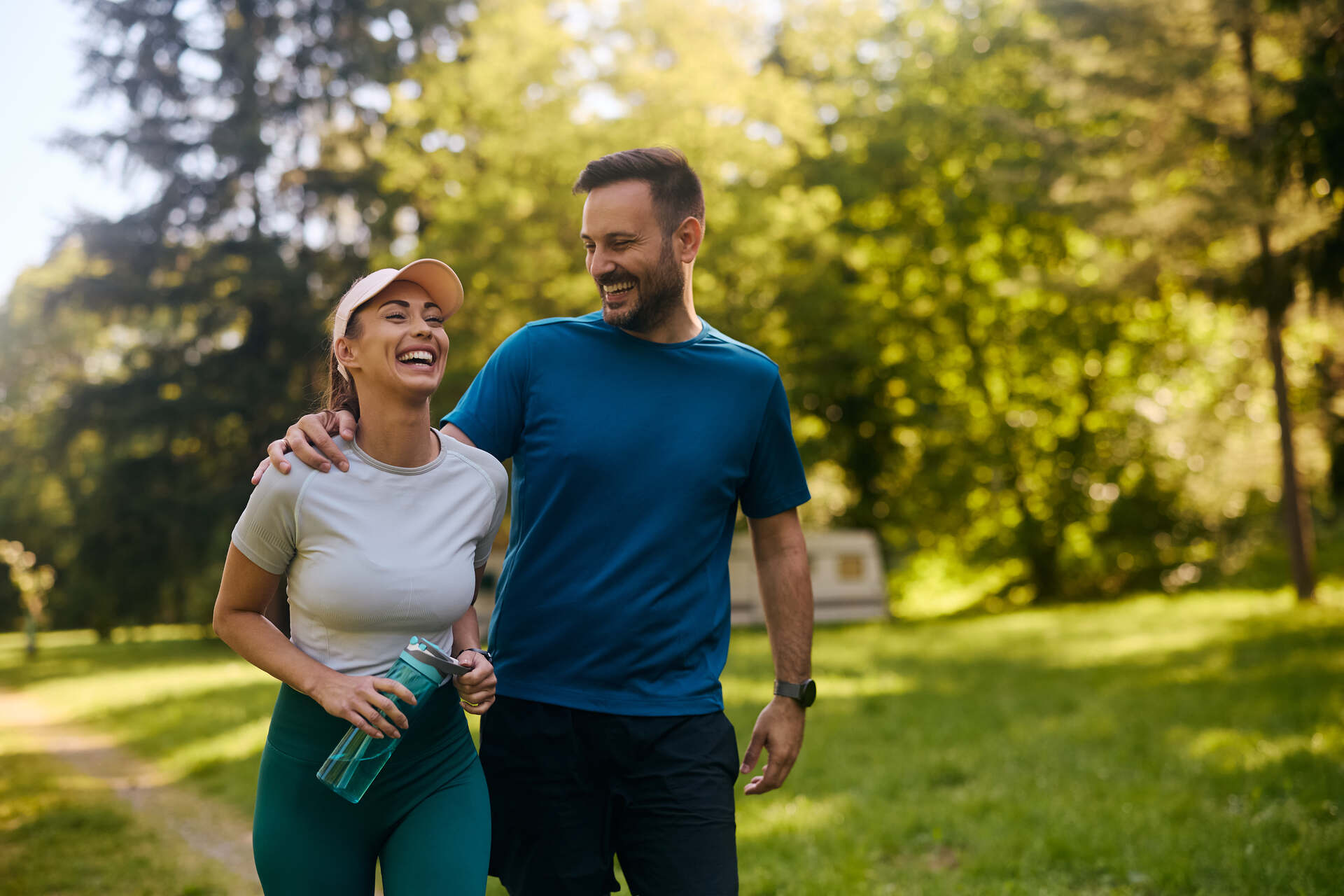 Couple running