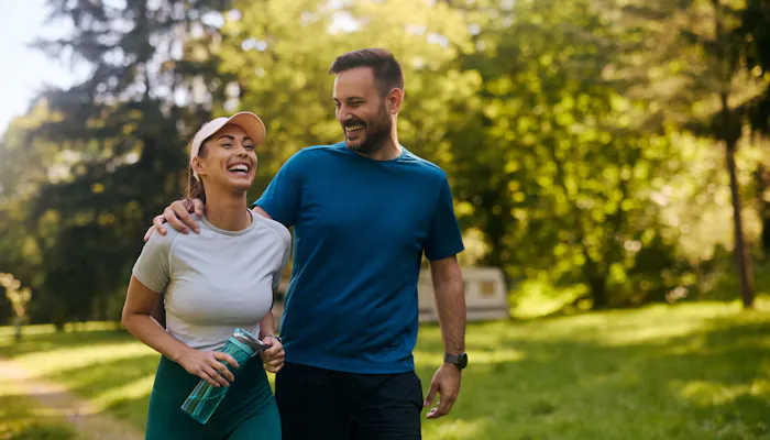 Couple running