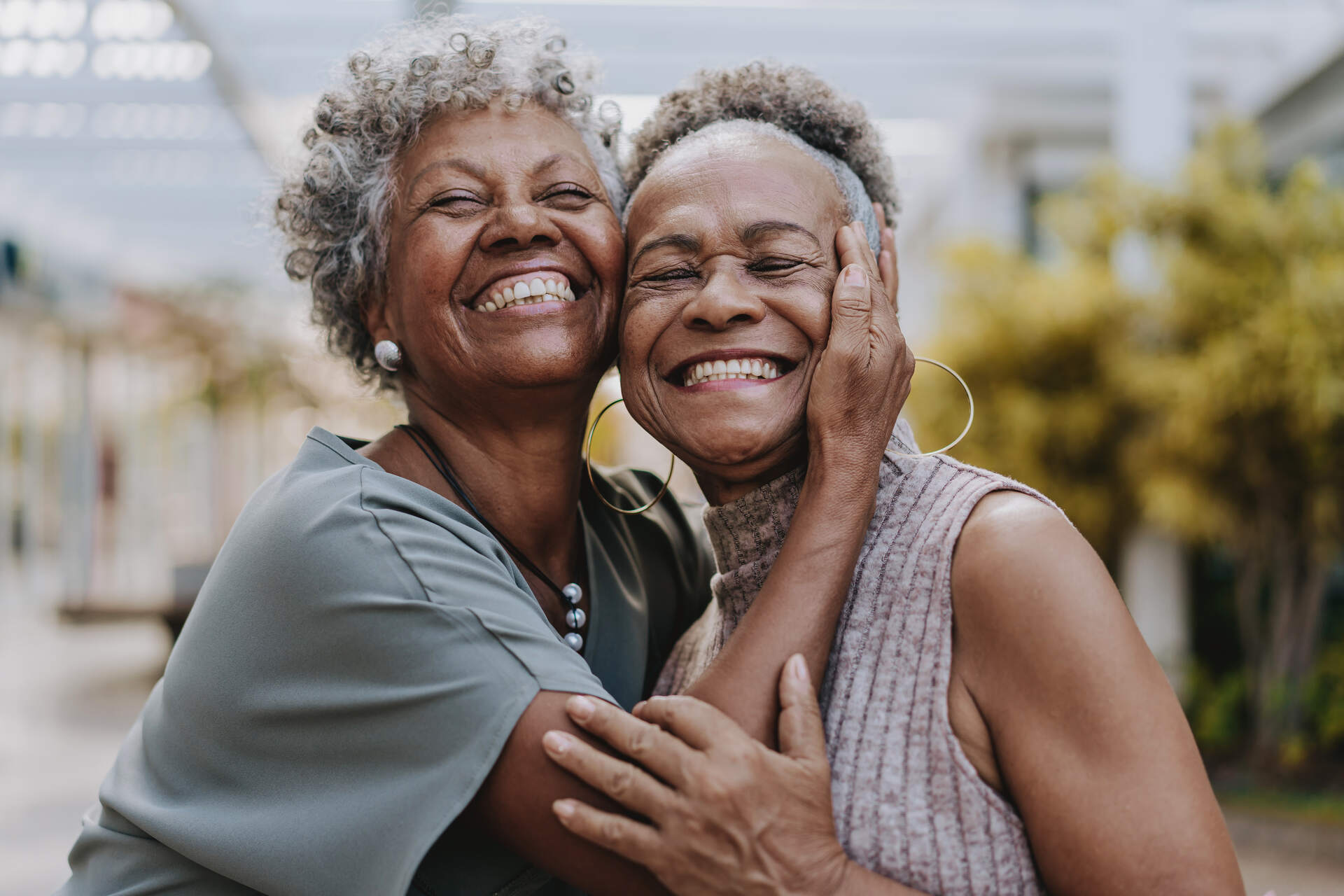 Two happy older women