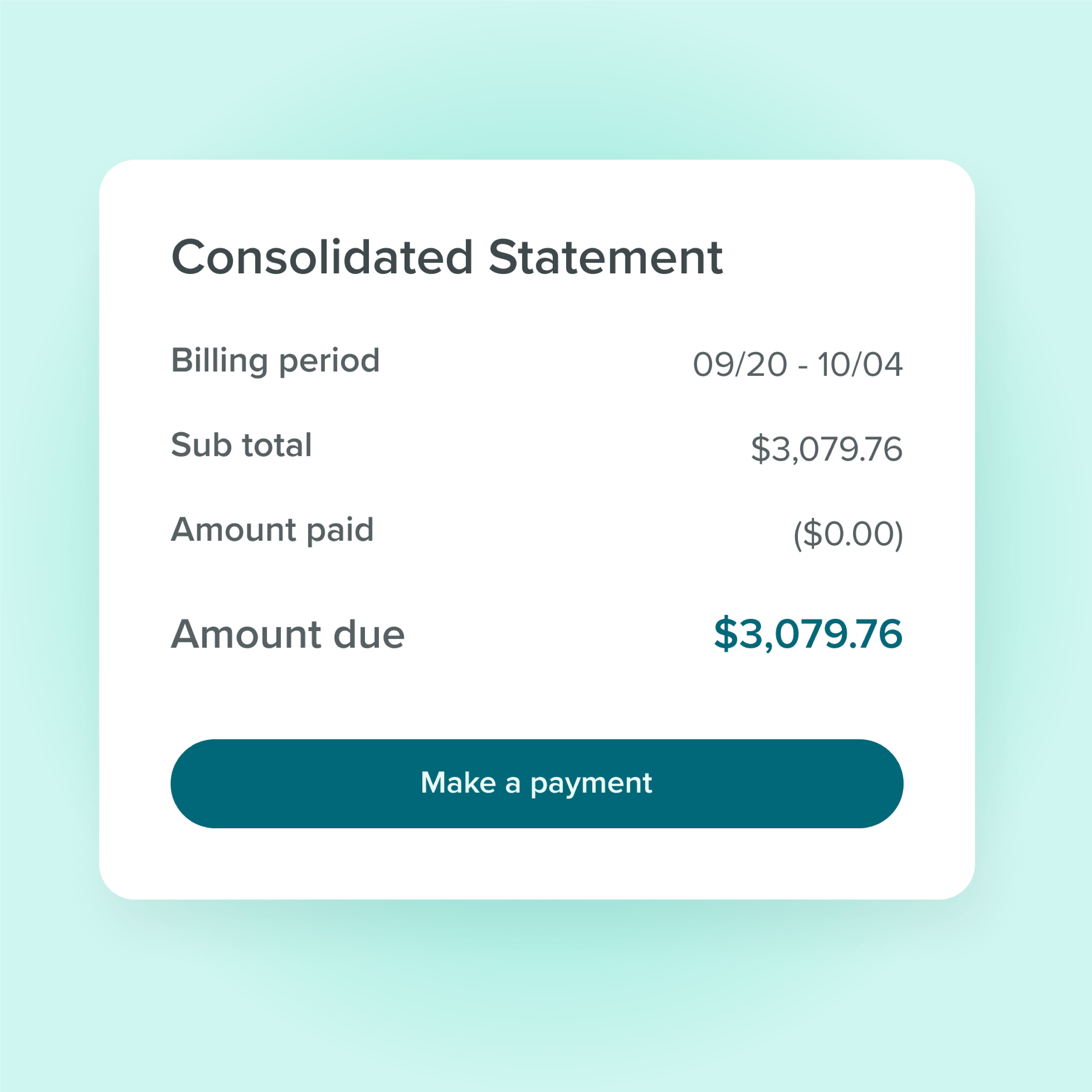 invoice statement from platform