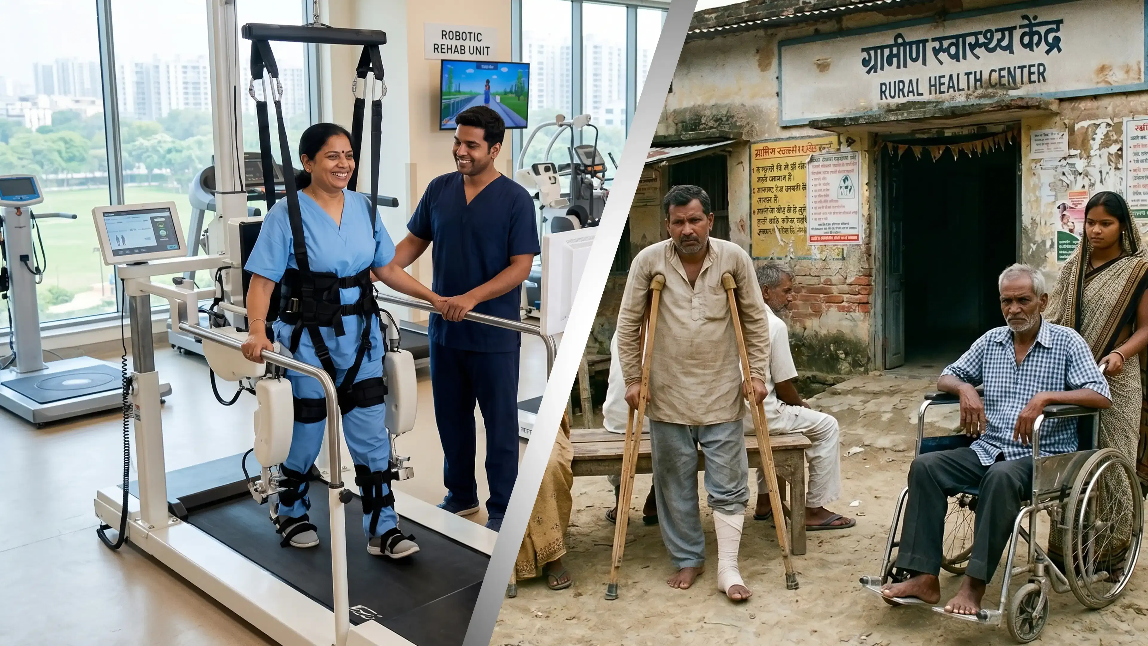 modern robotic rehabilitation & traditional manual care