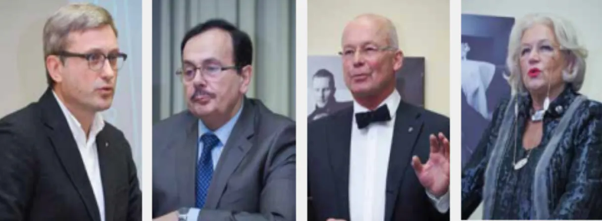 2016-10-21 Konferencijos lektoriai A.Cesas, prof. V.Ostapenko,prof. K.Vitkus, prof. G. Drąsutienė